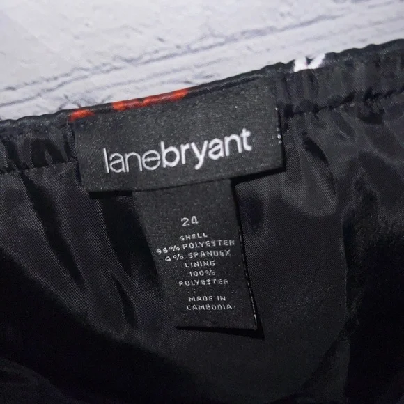 lane bryant black, red & pink floral dress size 24 - Picture 8 of 12